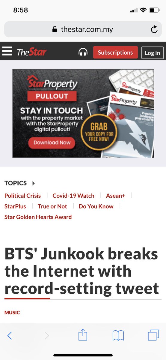 We all know the US has fallen for Jungkook but I wondered about what his impact was WW & I found that in the last 2 weeks major news outlets from the U.K., Singapore, Peru & even a global newsource focused on economics not only reported on but did a whole profile on HIS impact+