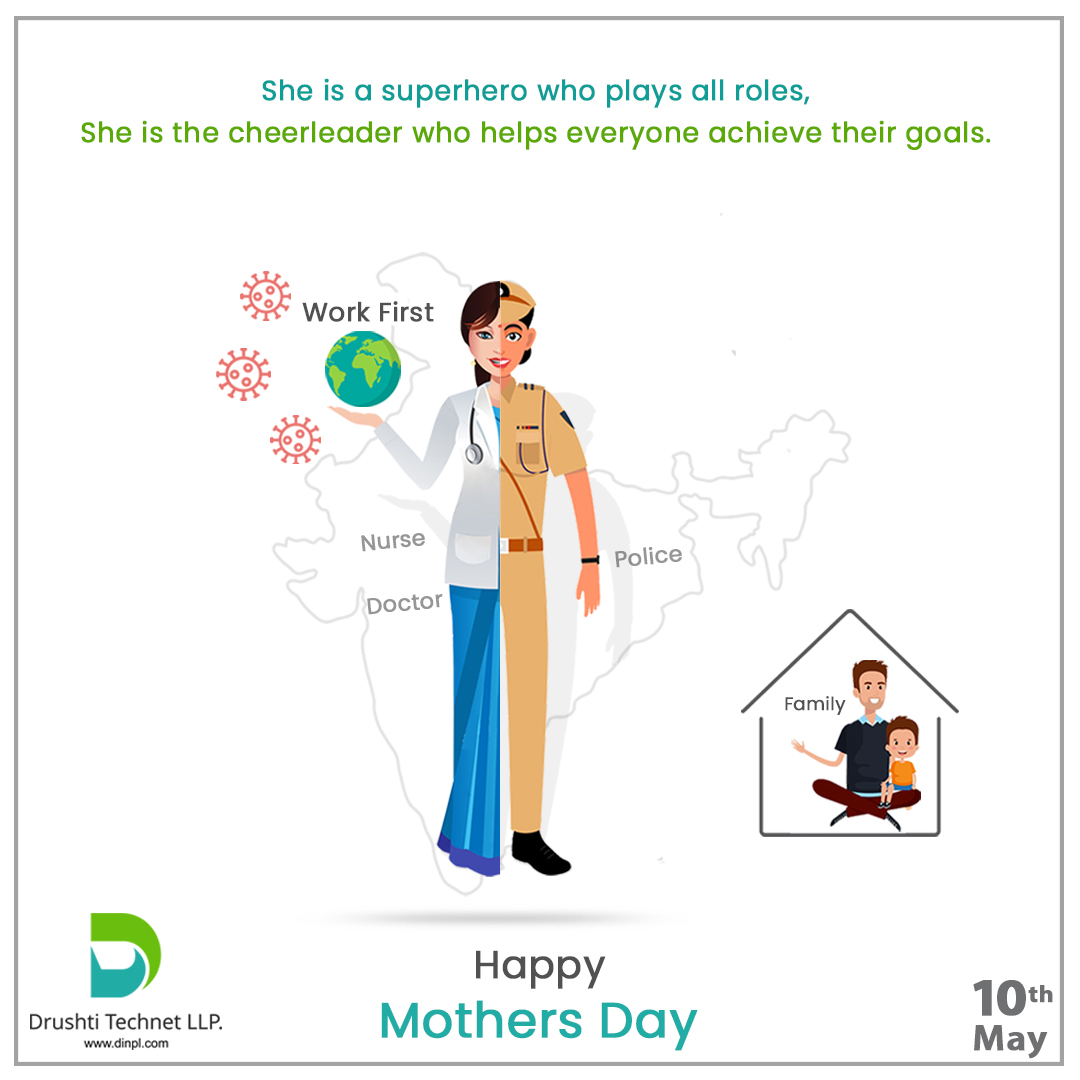 DrushtiNet's tweet photo. Let's celebrate mothers who are divine superheroes in disguise. Drushti wishes you all a very Happy Mother's Day! 
#mothersday #Drushti #drushtitechnet #drushtitechnetllp https://t.co/zL1fx5p5E1
