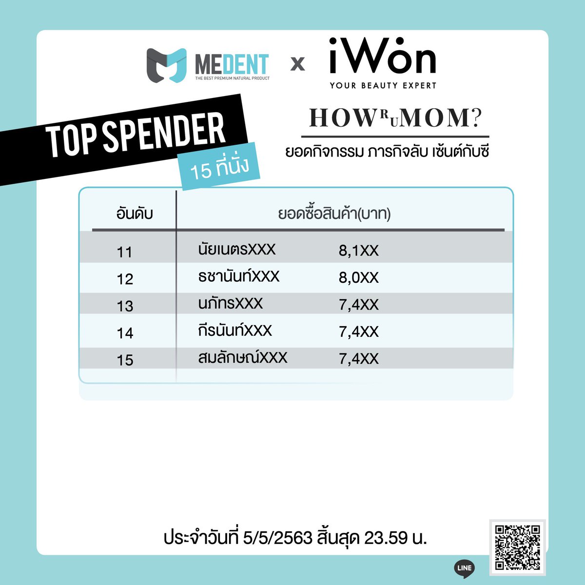 iwonofficial's tweet photo. ประกาศรายชื่อ TOP SPENDER 15 ท่าน 🎉
ร่วมพิสูจน์ความจริงไปกับ เซ้นต์ & ซี 👨❤️👨
สอบถามเพิ่มเติม 📱 LINE@ : https://t.co/44eJhAt5T0
📱 Facebook : iWON Beauty Official
📱 Ig : iwon_beauty_official
📱 Twitter : iwonofficial
#iWon #iWonBeautyOfficial #Mdent #HowRUMom
#WhyRUtheseries https://t.co/MjTVSbfc4Q