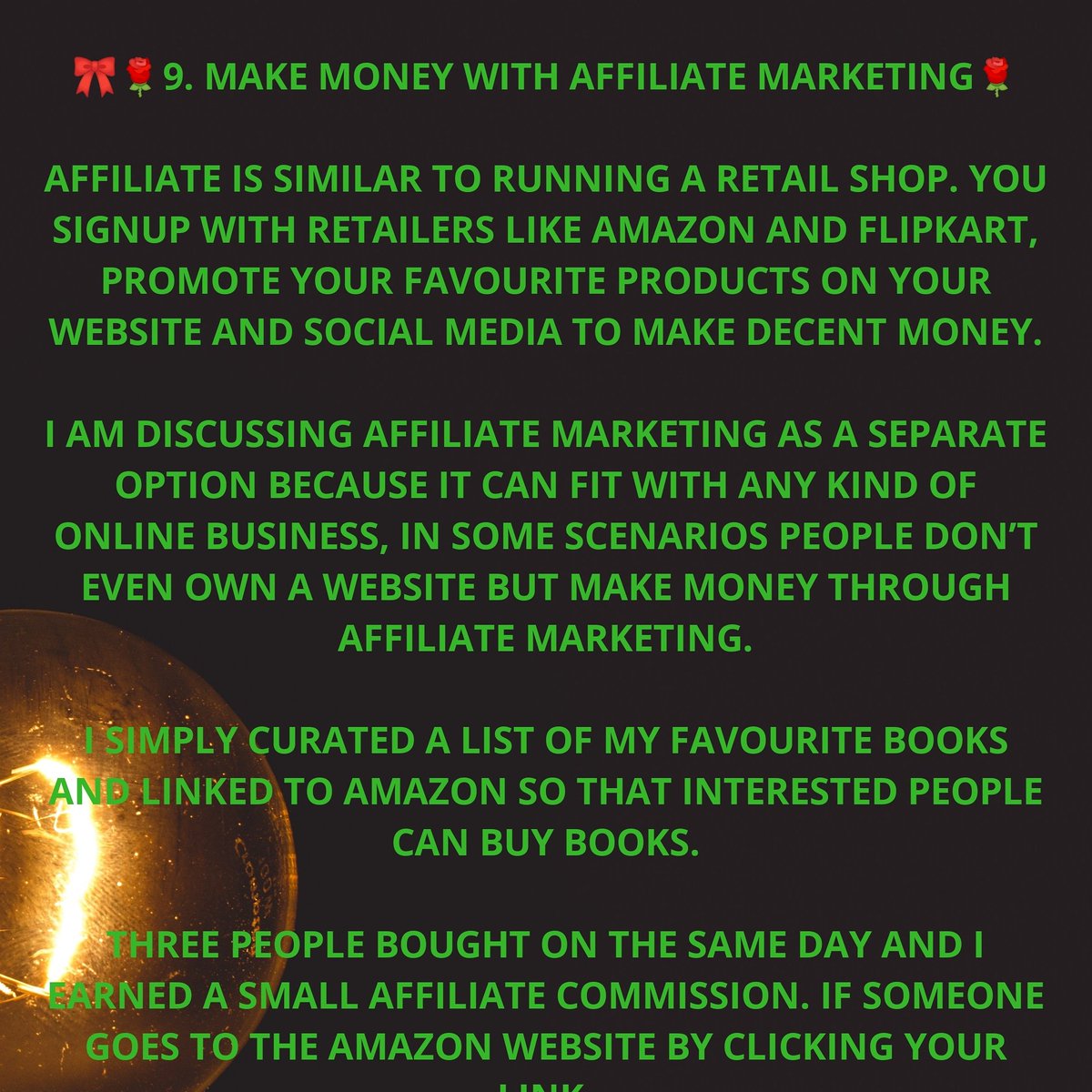 MakeMon57109377's tweet photo. 9.Make Money with Affiliate Marketing🌹🎀🙏

#makemoneyonline #makemoneyonlineathome #makemoneyonlinefast #makemoneyonlinenow #makemoneyonlinefree #makemoneyonlinedaily #makemoneyonlinebusiness #makemoneyonlinesites https://t.co/aBSm7E1oOp