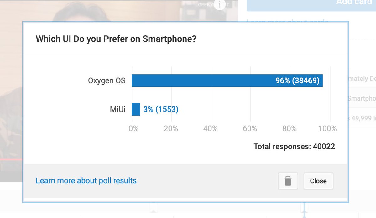 geekyranjit's tweet photo. I had put in 2 public polls in this video, here are the results for the same after about 20 hrs.  Approx 40K votes you could say on each poll. https://t.co/etMKyvoCZE