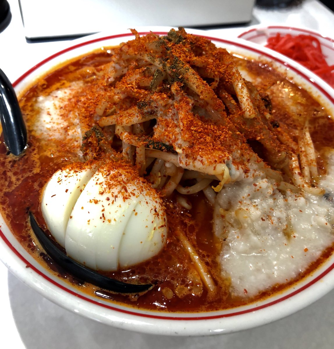 Shimo 蒙古タンメン中本 錦糸町店 北極の炎 3倍 追い唐辛子 トピ 玉スラ 背脂 ラーメン 激辛 麺スタグラム グルメ 錦糸町 Shimo 蒙古タンメン中本 錦糸町店 北極の炎 3倍 追い唐辛子 トピ 玉スラ 背脂 ラーメン 激辛 麺スタグラム グルメ 錦糸町