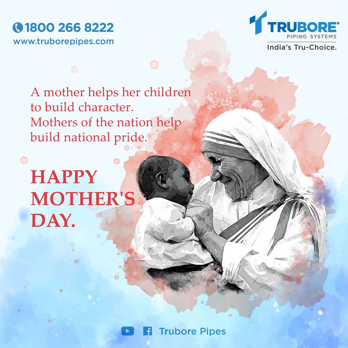 TruborePipes's tweet photo. We wish all the beautiful mothers out there, who play multiple roles with perfection, and handle all the responsibilities for our happiness, a very Happy Mother’s Day.

#HappyMothersDay #MothersDay #Motherhood #TruChoice #TruborePipes https://t.co/XpbJwCG91t