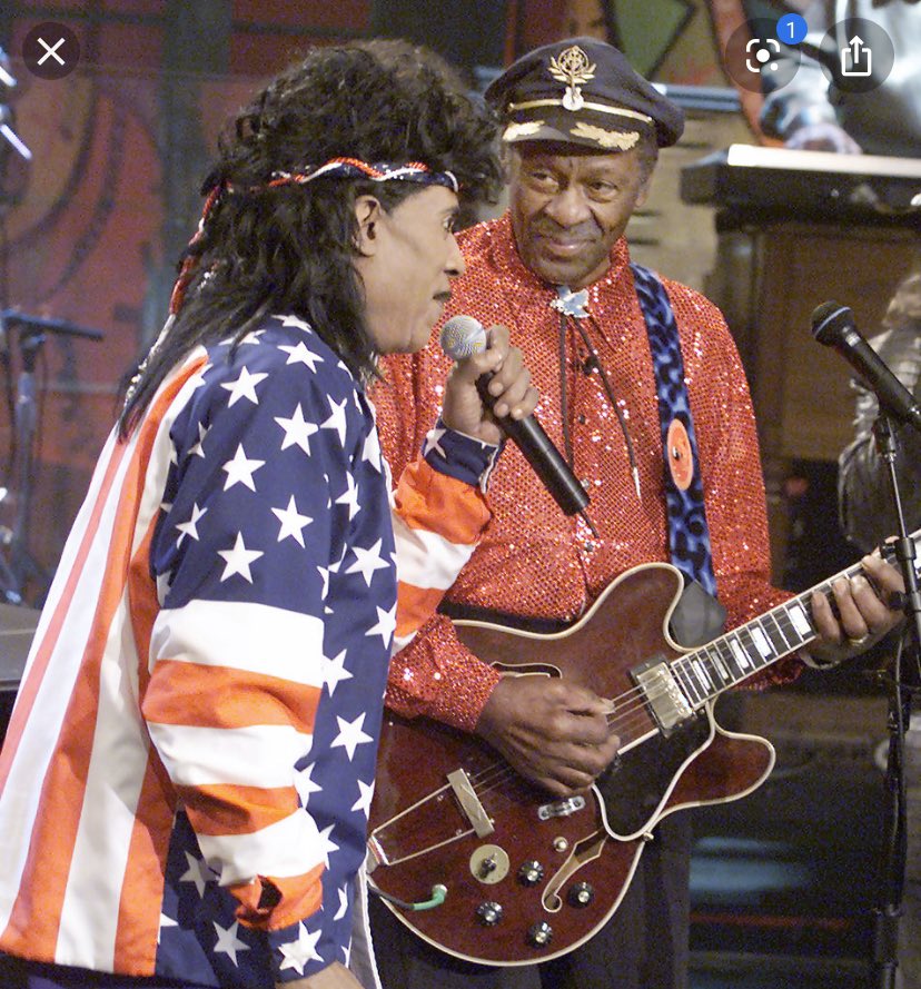HCTCMarc's tweet photo. The African American influence on the roots of my favorite music, Rock n Roll, cannot be overstated. Without Chuck Berry and Little Richard, rock as we know it would not exist. Like all of us, they were flawed human beings, but they were amazing artists. Rest Peacefully. https://t.co/dsOC3q6oIc