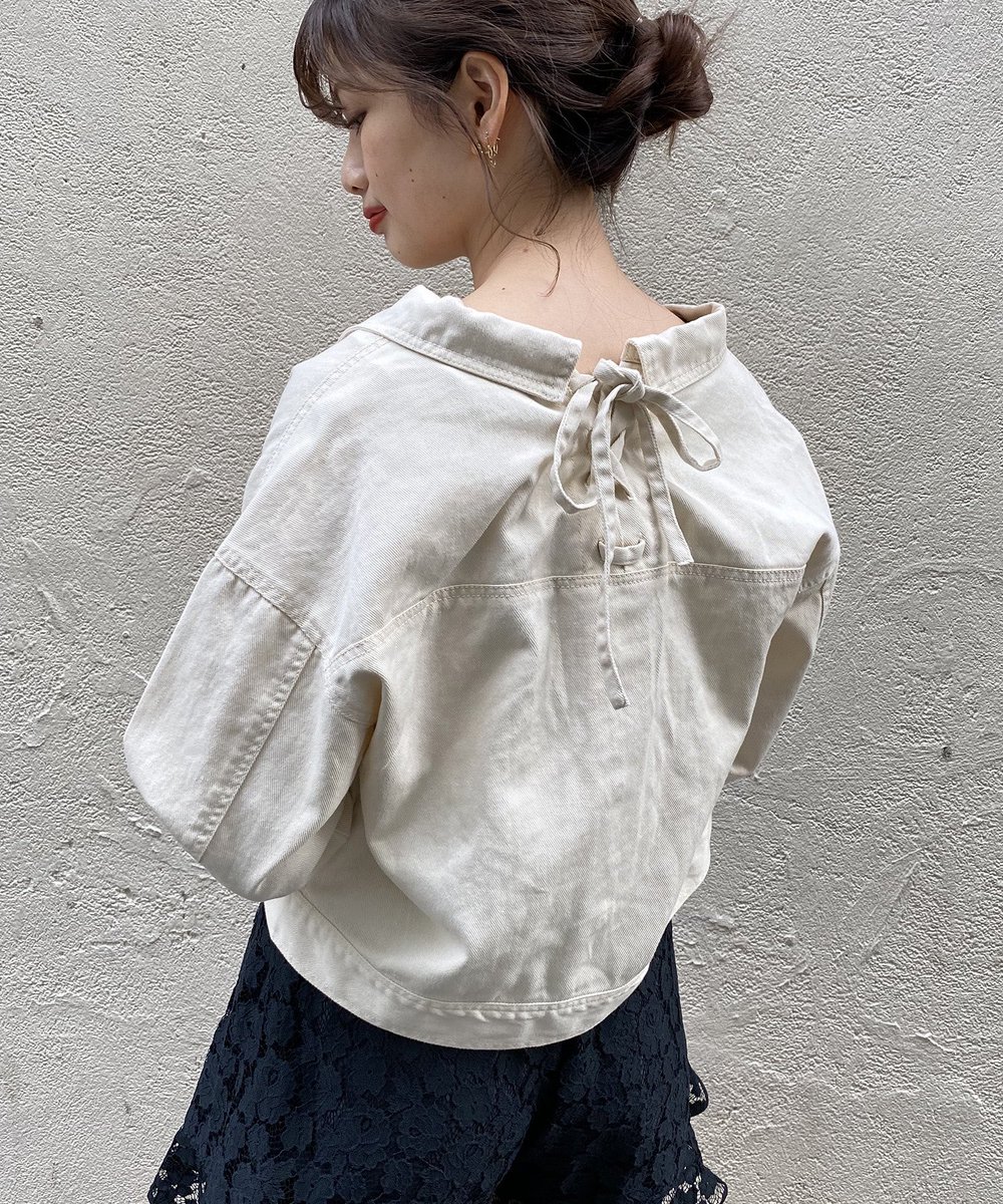 Majestic Legon New 新入荷のはおりアイテム 後ろ姿も可愛くみせれるデザイン バランスの取りやすい コンパクトな着丈です バックレースアップシャツ T Co Rpkdqq5fyz Majesticlegonjp マジェスティックレゴン Majesticlego