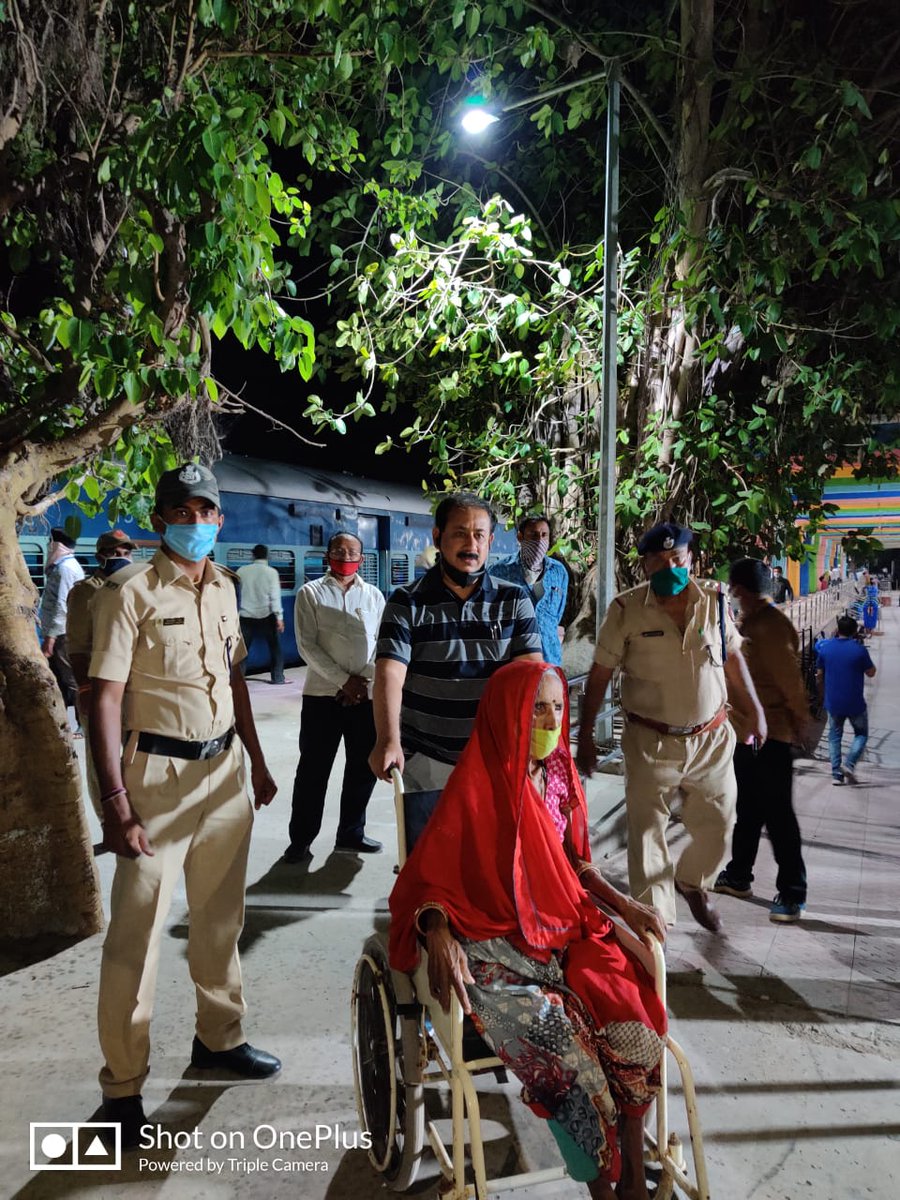 Safely managed to move stranded people in Morbi and helped an old handicapped lady to take to her seat