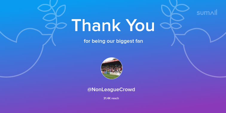 pastijones's tweet photo. Our biggest fans this week: NonLeagueCrowd. Thank you! via https://t.co/DPbyVMECoS https://t.co/VQvLCvIFXh