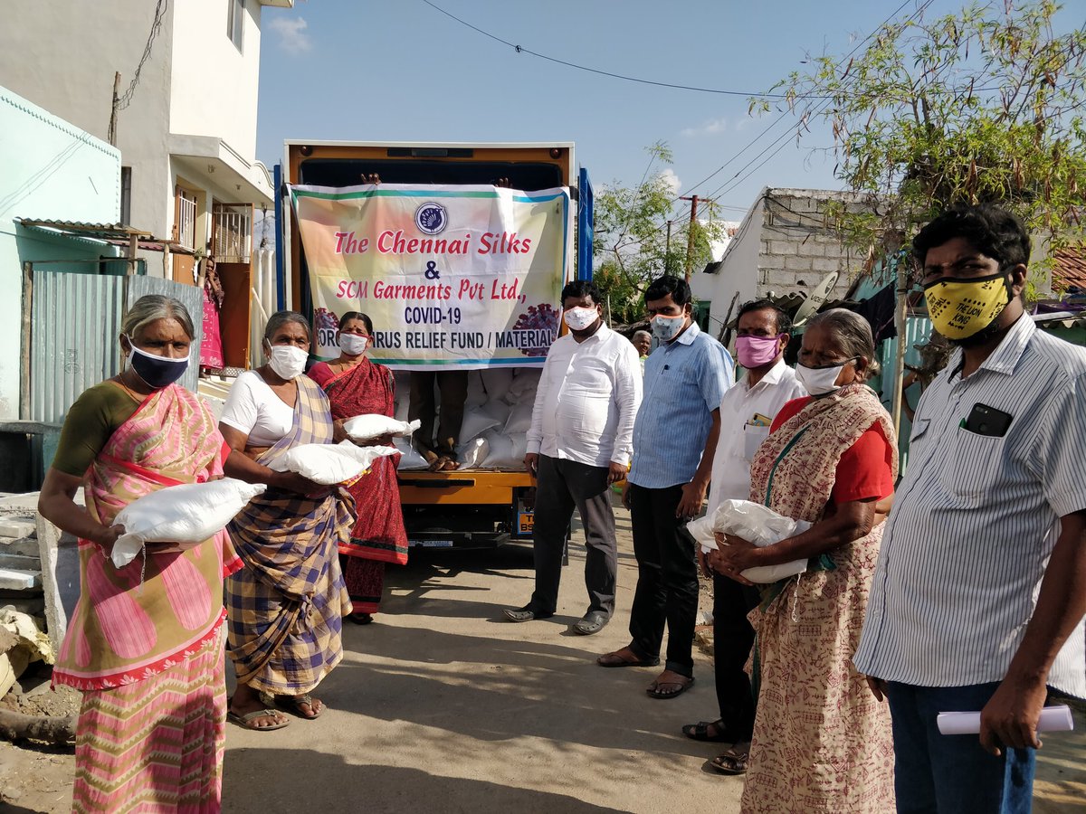 SCMGroups's tweet image. #Covid_19 #Corona
@thechennaisilks
@SreeKtm
@SCMGroups
09.05.2020 issued rice bag to weavers (Nesavalar) 500 nos 15-Velampalayam, Chettipalayam, Srinagar, Vavipalayam, Kanakkampalayam, Devenampalayam, Sokanoor, Periyaipalayam, KARUKKUPALAYAM of #tirupur District