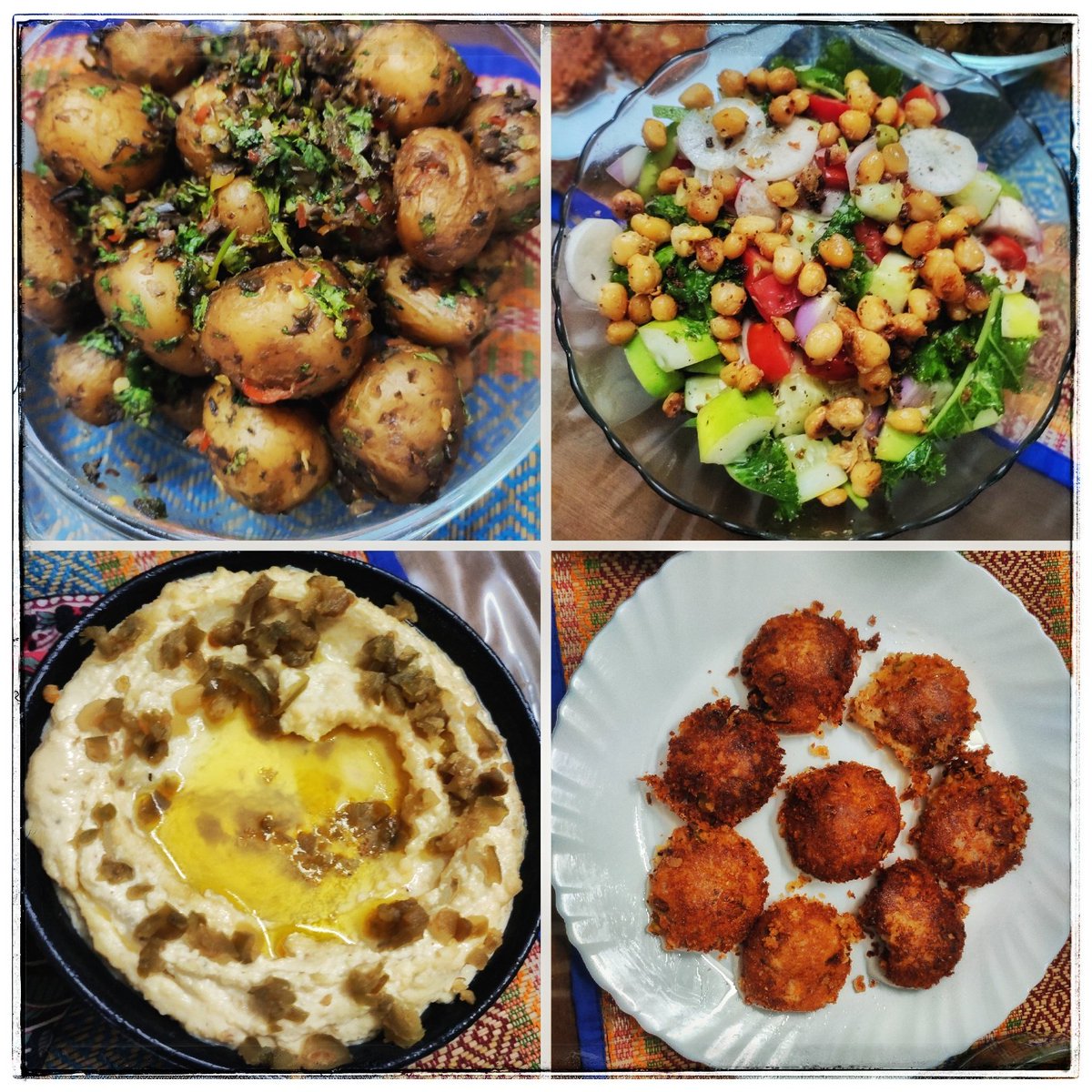 No point of counting days of  #JogaInLockdown now. I'll just be adding to this thread with anything remotely nice created at my end. Did some firsts and satiated my foodie cravings during this break. Midweek was a Mediterranean spread, all made from scratch   #jogacooks