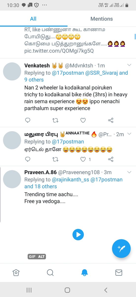17postman's tweet photo. RT like reply எல்லாம் பண்ணிட்டன் ஆனா உங்களுக்கு எதுவும் வந்துருக்காதுனும் எனக்கு தெரியும் ஏன்னா ஏர்டெல் உருட்டு அப்படி......நான் போயிட்டு வரேன்😭😭🏃🏃🏃
@Mdvnktsh @Prabhurs505 https://t.co/IiKuqXerrt