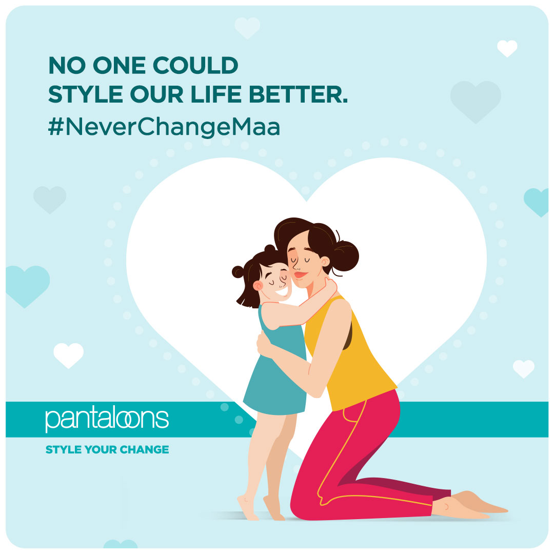 pantaloonsindia's tweet photo. Being a mom is one of the toughest jobs in the world,and they still do it with a smile. Though our lives have changed, they’ve been our pillar of strength. To all you amazing moms, we have just one simple request:#NeverChangeMaa, you're perfect. #StyleYourChange #HappyMothersDay https://t.co/hDCRUGmuay