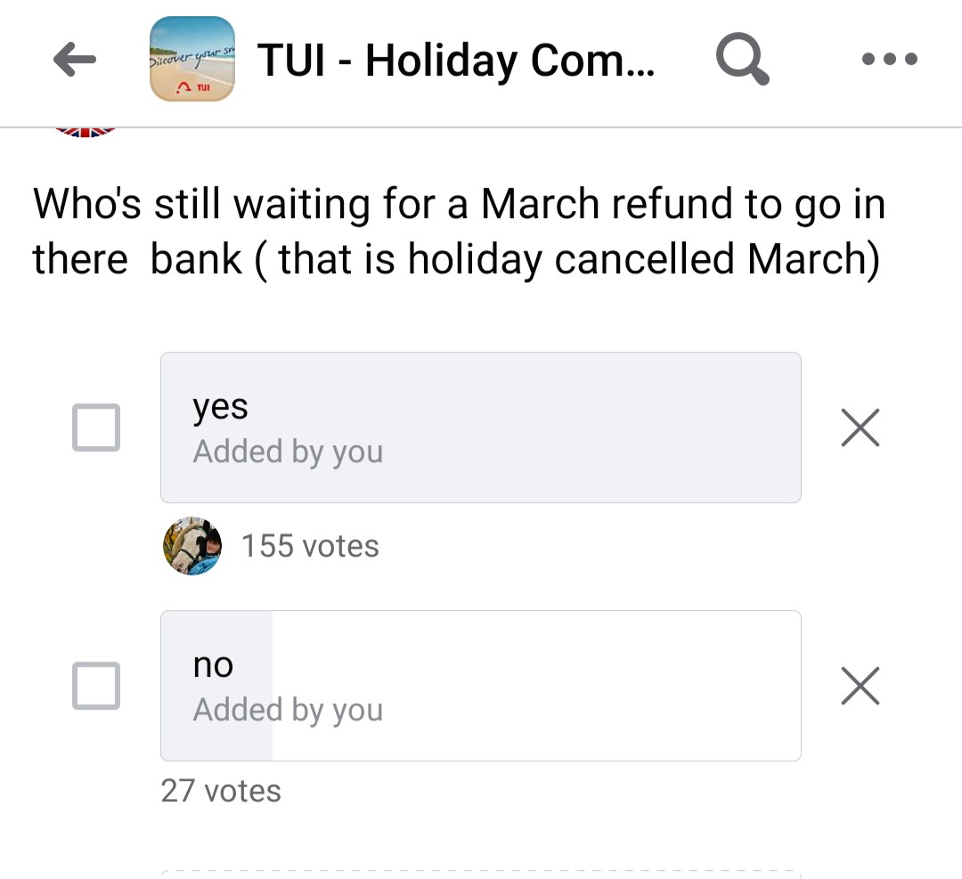 LassCheeky's tweet photo. Still a fair few people waiting for March refunds over on Facebook group page @complaints_tui @is_tui @TUIUK #RightToRefund @ThePTR2018 @kbp12345 @SimonCalder @Mattallwright @Flight_Refunds https://t.co/FpljM2eSo0