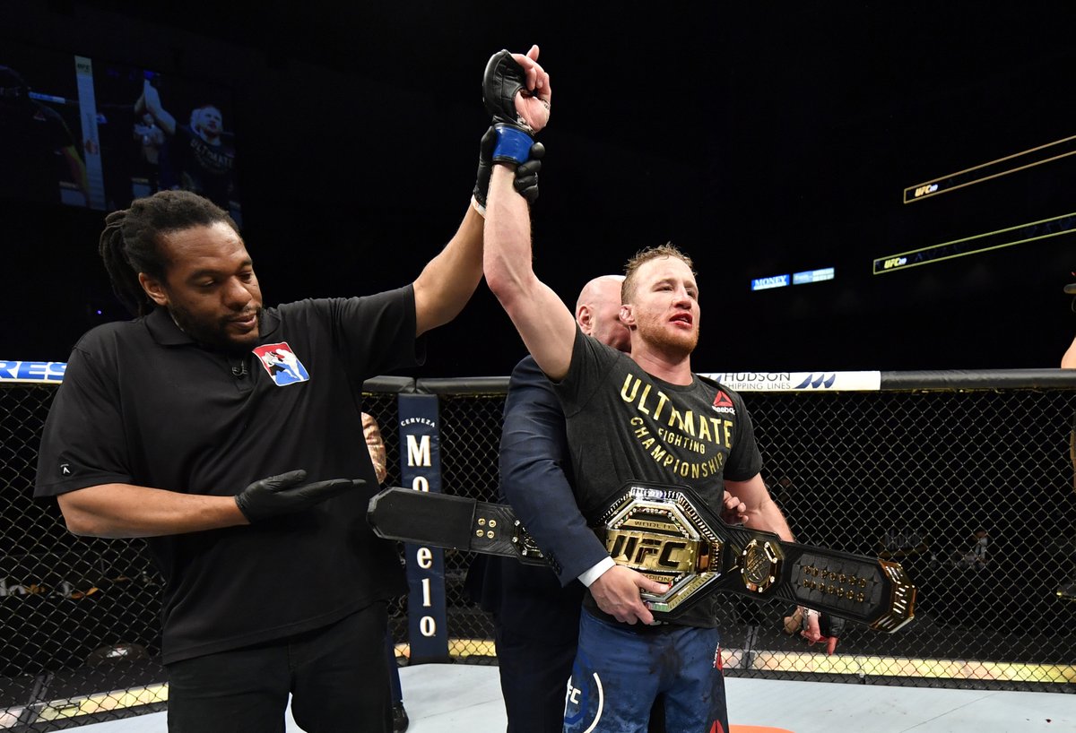 🏆 The Highlight hits GOLD. @Justin_Gaethje #UFC249