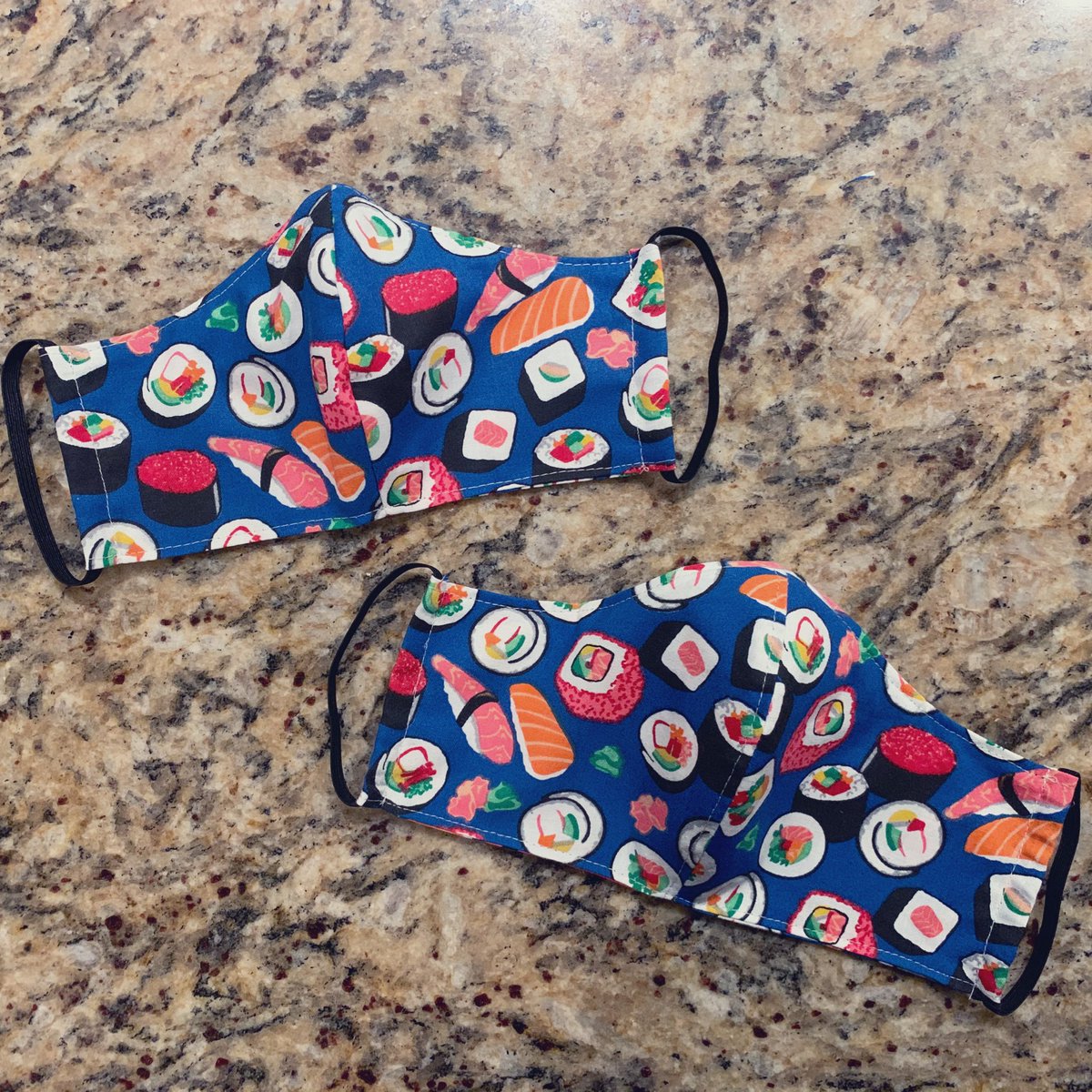 jimichoos's tweet photo. ✔️ Sushi face masks 

Now I want more cute patterns to work with 😂 https://t.co/1d59ETkcFv