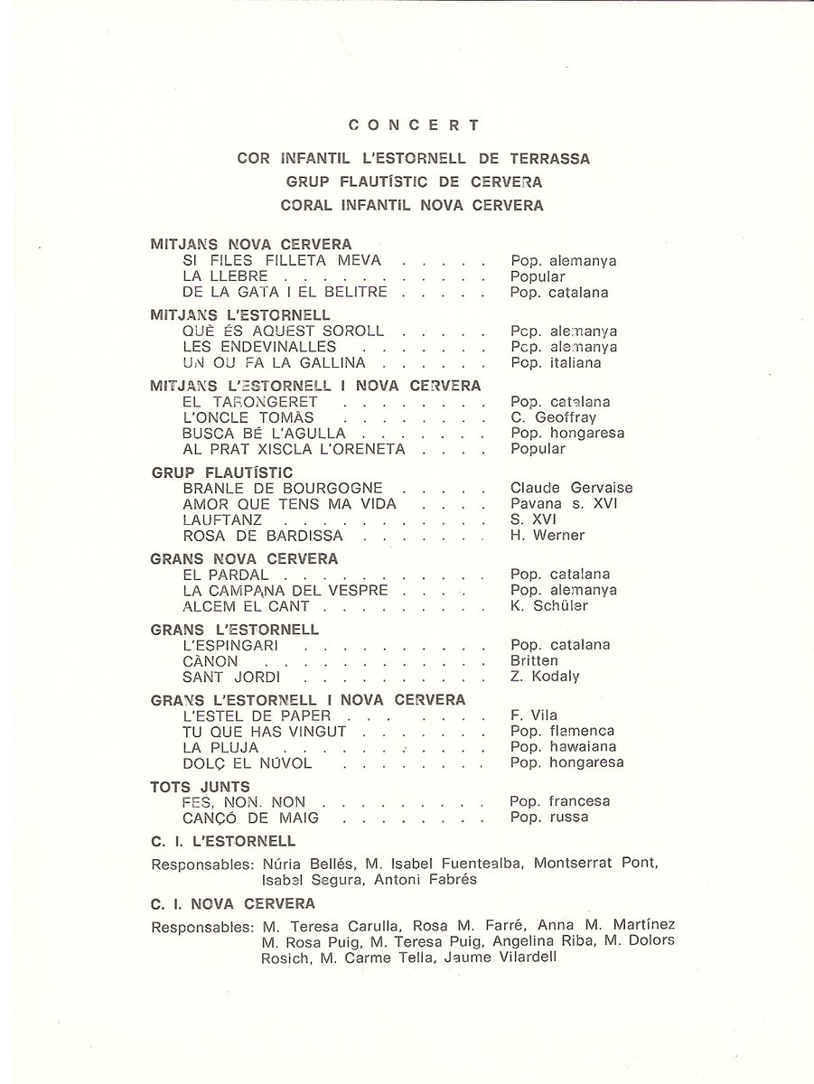 NovaCerveraCorI's tweet photo. Tal dia com avui, el diumenge 10 de maig de 1981, va tenir lloc a l'església de l'Hospital de #Cervera el concert de cloenda de l'intercanvi entre les @coralsinfantils del #SCIC #lEstornell de #Terrassa i la @NovaCerveraCorI
#50anys36CINCdies @SomSegarra @paeriacervera @FCEC14 https://t.co/4C0tjOvPzp