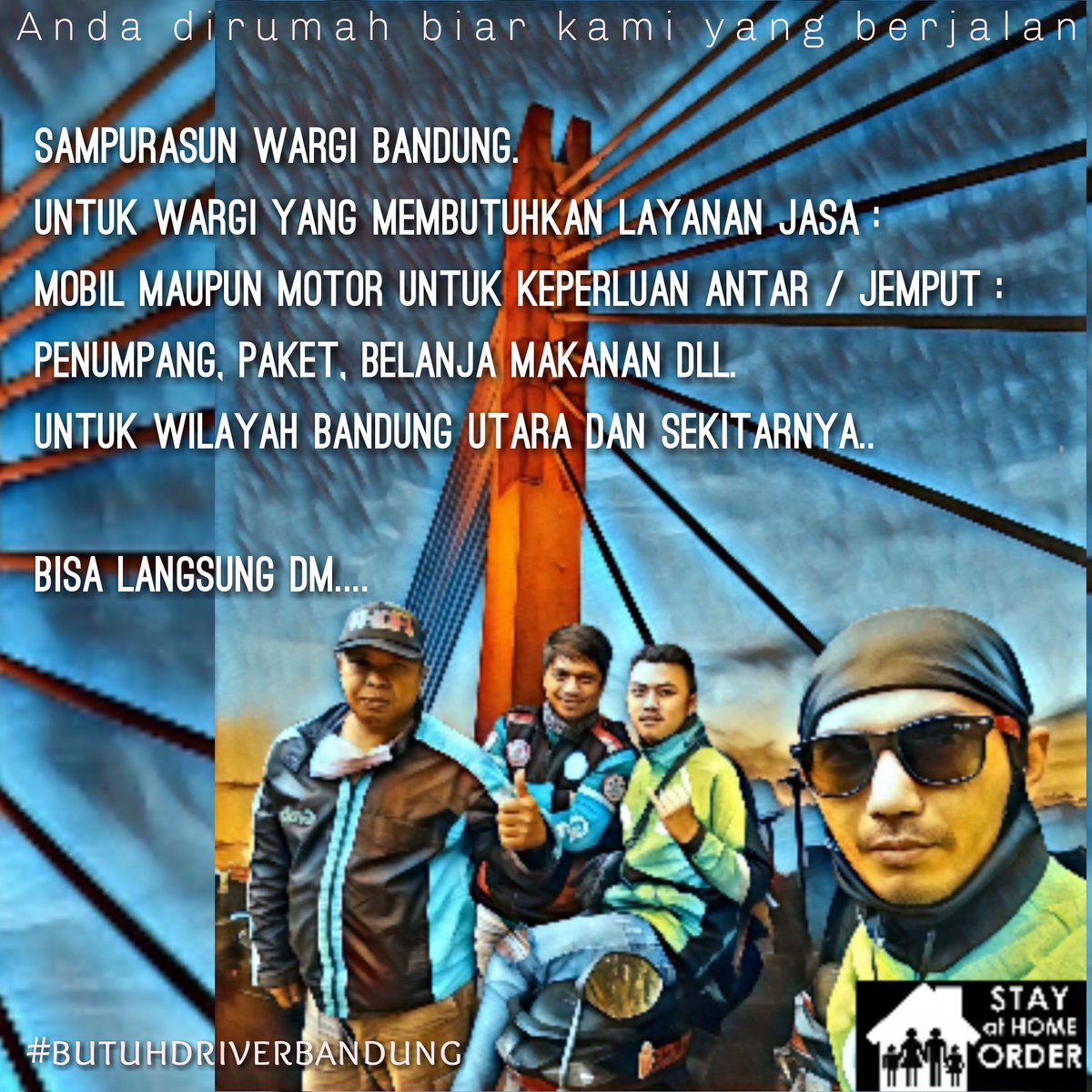 BangbekFairbro's tweet photo. #butuhdriverbandung 

@GOTbdg1 @Yuba60769539 @zimbabwedriver @abeng_rahmat @azis_dzaky @BrioBiruPlatDe @abdiagoes91 @AndryanaMuhamad @SchatzyWawan @YoGojekYo @Iman28328712 

Note : Titik jemput area Bandung Utara dan tarif menyesuaikan. https://t.co/l5EeXITOQx https://t.co/TC2ujDg26n