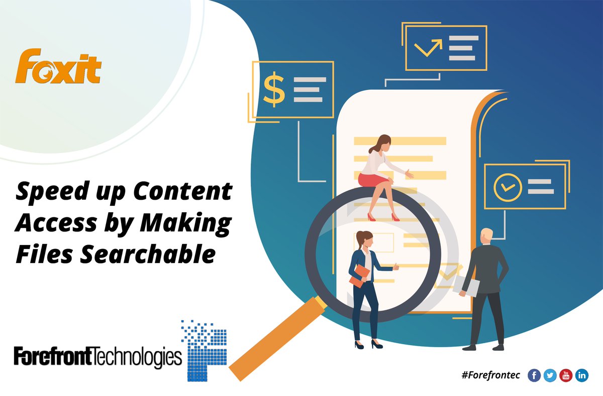 ForeFrontTec's tweet image. Did you know remote workers lose thousands of hours accessing documents? Has this been a growing concern for your organization? Contact us to know how using Foxit can simply address that. #forefrontec #foxit #searchcontent #software #remotework #MENA #VAD
