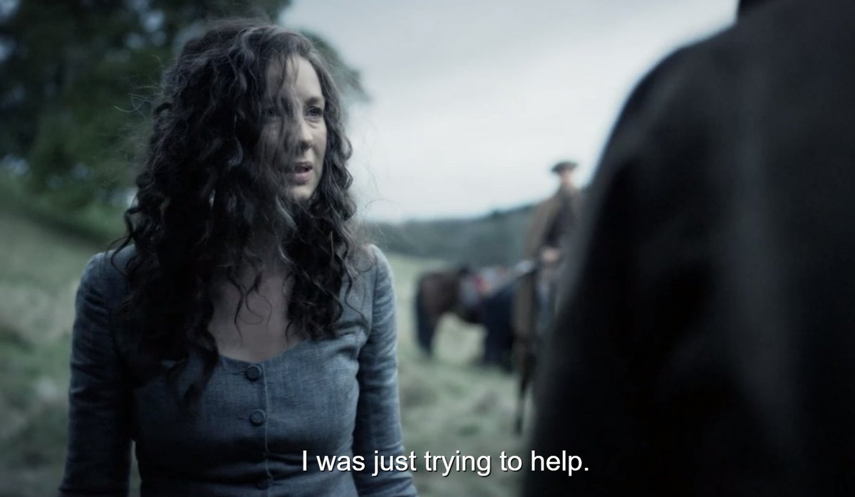 Oh, if this isn't the epitome of Claire Fraser, MD.  #Outlander  