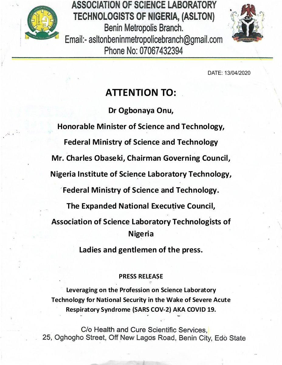 AsltonN's tweet photo. @NCDCgov It's high time the @FmstNg champion the war against Covid-19 in Nigeria. @Fmohnigeria &amp; @NCDCgov has demonstrated incompetence.
@DigiCommsNG ,@NGRSenate ,@HouseNGR @WHO @UN https://t.co/oORrdqqG4n