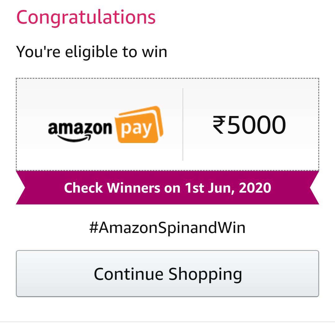 PreetiAp's tweet photo. #AmazonSpinandWin https://t.co/u4G0sn7nRB