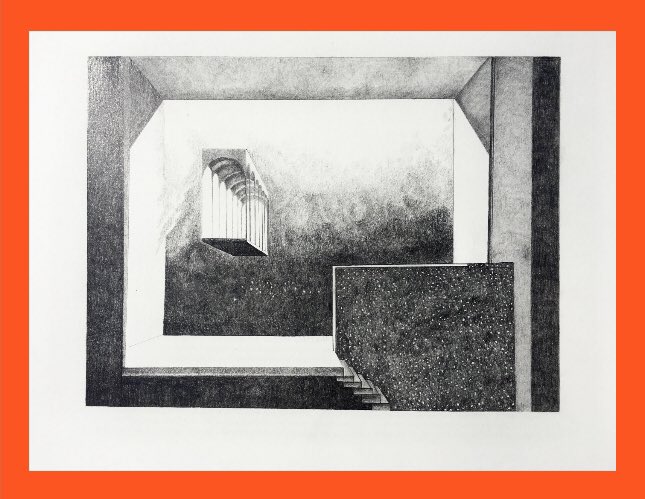 TestSpaceSpike's tweet photo. Hayley Lock - ‘From where you once came’ Graphite on Fabriano, 22 x 16.5cm ...something orange... #testspacespike #spikeopen2020 #spikeisland #bristol #contemporaryart #lockdownart #covidculture #somethingorange #testspaceorange #testspacespike #contemporaryart #hayleylock https://t.co/meref97Sgo