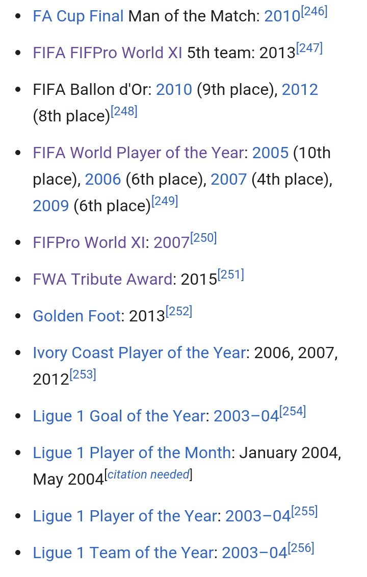 2)A list of Drogba's Achievements and underrated qualities
