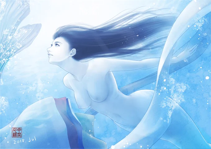 海に還る、という過去作品ですぬが神社姫と思えばアマビエちゃん並にご利益あるかすら。 