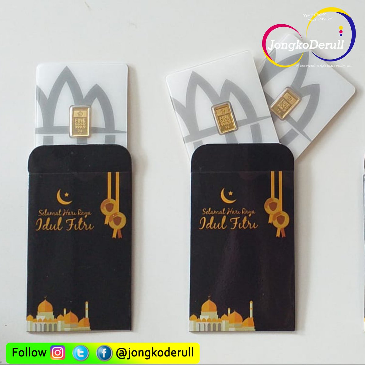 jongkoderull's tweet photo. Berikan kado THR/LEBARAN jadi lebih berharga.
Jongko Derull || Pilihan Produk Terbaik Untuk Passion-mu!
Your Choice Your Passion!
#KadoTHR
#THRLebaran
#Gajian
#Lebaran
#AmplopLebaran
#IdulFitri
#KartuLebaran
#LogamMulia
#MiniGold
#Antam
#Emas24Karat
#KadoIstimewa
#JongkoDerull https://t.co/Pziz96fZH2