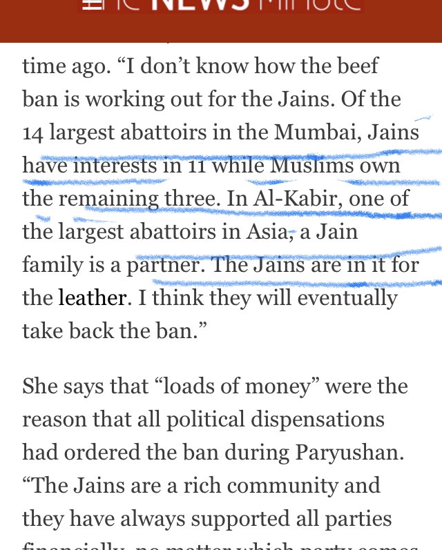 Out of 14 abattoirs slaughtering animals in Mumbai 11 are Jains. Only 3 are Muslims and one of the largest Beef Exporters to Gulf is a non Muslim, Jain which is named Al Kabeer.  #BoycottAlkabir
