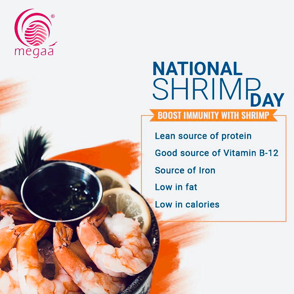megaamoda's tweet photo. Greetings on National Shrimp Day! Today is your opportunity to eat and enjoy a great shrimp appetizer, meal, or snack.

#NationalShrimpDay #ShrimpDay #Shrimp #MegaaModa #FoodProcessing #Foodindustry #FoodSupply #ShrimpRecipes #ShrimpProcessing #SeaFoodExports #Exports #India https://t.co/eXtkJnAz2T