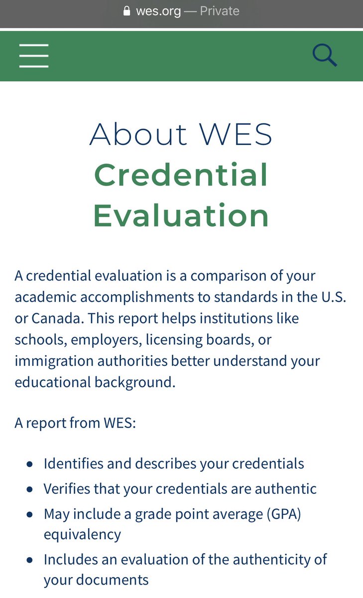 I am going to be exploring the process and service provided by  @WESPicks  @WESAdvisor. They are one of the major highly reputable organizations utilized for credential evaluation.