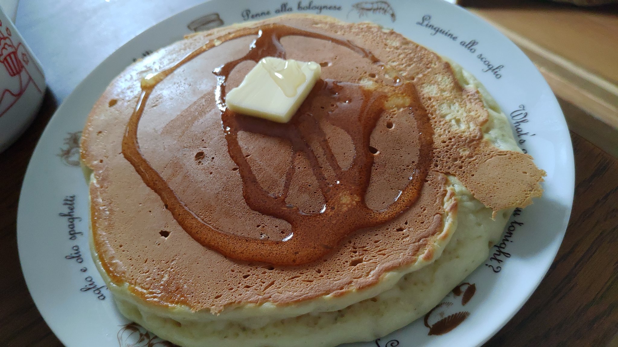 結崎有理 ホットケーキミックスが売ってないので薄力粉と強力粉 重曹でパンケーキです T Co Rrbemcrwap Twitter