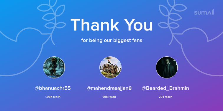 akki_rotti1's tweet photo. Our biggest fans this week: bhanuachr55, mahendrasajjan8, Bearded_Brahmin. Thank you! via https://t.co/8nGNDZFDKQ https://t.co/qI3uIBJhY5