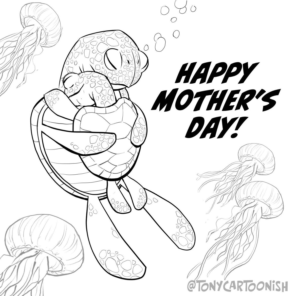 Tonycartoonish's tweet photo. Happy Mother’s Day!
#mothersday #seaturtle #mother #sealife #ocean #undersea #hug #cute #holiday #happymothersday #seajellies #seajelly #jellyfish https://t.co/EQ4VRCNQTG