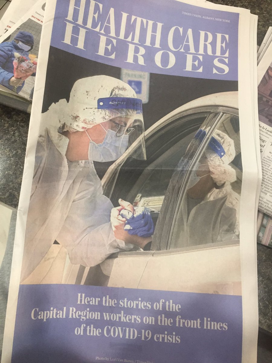 CaseySeiler's tweet photo. A lot of great journalism in today’s @timesunion, including a special section devoted to health care workers, with an unforgettable cover image from @curleypic. https://t.co/r0qKa8ylZU