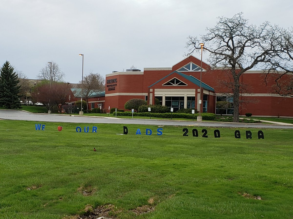 AllyMarie412's tweet photo. @jimmyfallon This is a college in our city. I'm assuming its supposed to be supporting the local grads but instead this is what it says: 😂😂 Their Dads must be pretty special to get a sign the whole town sees. https://t.co/rTJmg2qcl1