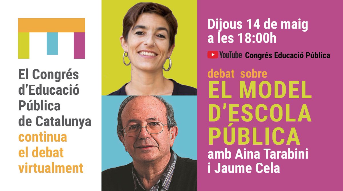 CongrésEducacióPública (@congresep) on Twitter photo DIJOUS 14 DE MAIG. A LES 18H. DEBAT EN DIRECTE.
Aina Tarabini i Jaume Cela. Model d'Educació Pública. <a href="/CongresEP/">CongrésEducacióPública</a> <a href="/ainatarabini/">Aina Tarabini</a> i <a href="/JaumeCela/">Jaume Cela</a> #construimeducacio #modeleducaciopublica #Desescalada
Ja disponible el link: apuntat-ho al calendari! youtu.be/TkPTkqDBQzE DIJOUS 14 DE MAIG. A LES 18H. DEBAT EN DIRECTE.
Aina Tarabini i Jaume Cela. Model d'Educació Pública. <a href="/CongresEP/">CongrésEducacióPública</a> <a href="/ainatarabini/">Aina Tarabini</a> i <a href="/JaumeCela/">Jaume Cela</a> #construimeducacio #modeleducaciopublica #Desescalada
Ja disponible el link: apuntat-ho al calendari! youtu.be/TkPTkqDBQzE