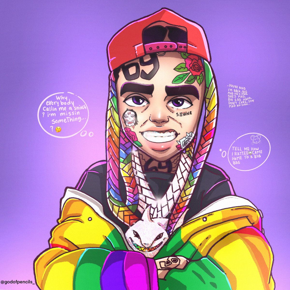 Featured image of post How To Draw 6Ix9Ine Gooba Tekashi 6ix9ine has always been obsessed with his visual identity