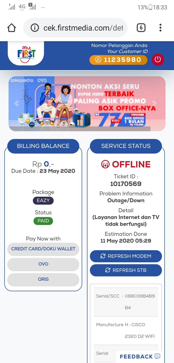 Hi <a href="/FirstMediaCares/">First Media</a> apakah benar terjadi ganguan Internat lagi.