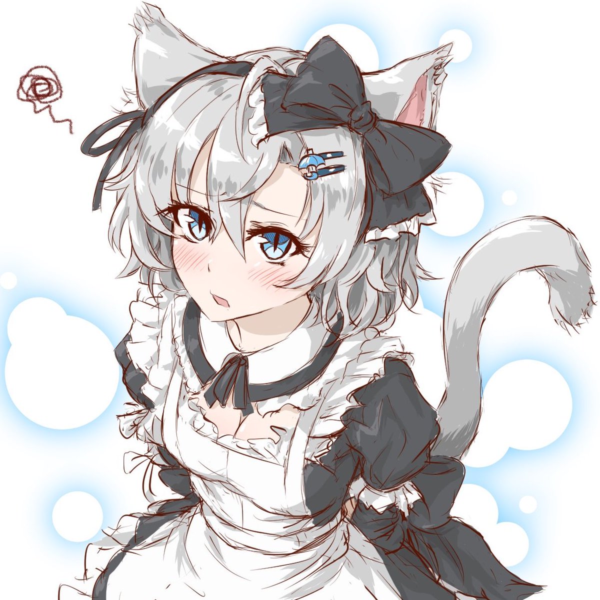 ご存知ない方へ、"雫ちゃん(雨猫 雫)"ってのはうちの子です(๑•̀ㅁ•́ฅ✧
アホ毛が安定してないけど(๑•̀ㅁ•́ฅ✧ 