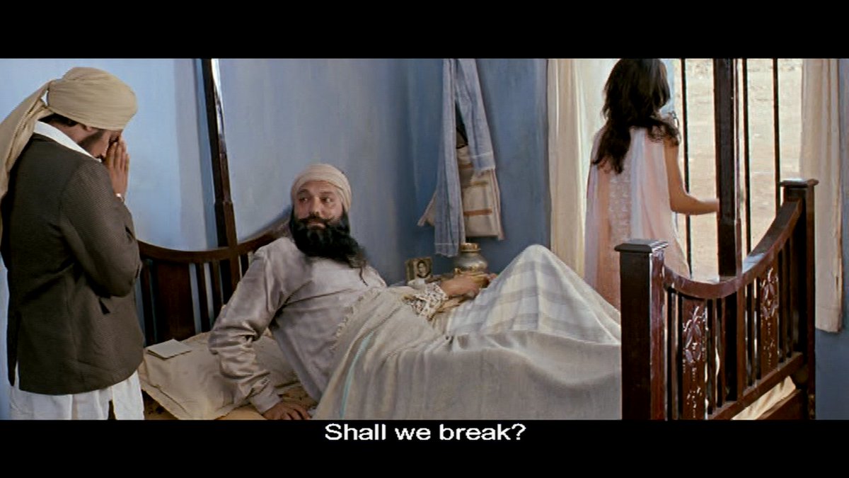Transitions - A) Time-period, and (B) the other is Karan& #39;s (Siddharth) transformation from a US-job-dreaming-Indian-citizen to an honest patriot. Beautiful scene. <3.