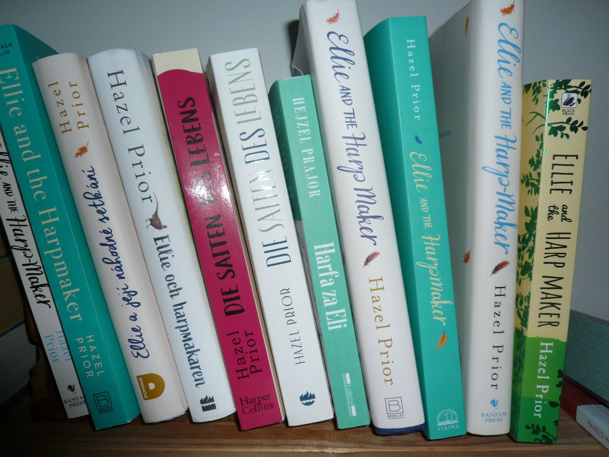 DO NOT UNDERESTIMATE the importance of a good agent i.e. one who gets your writing, who you trust and who is happy to answer all your questions. I've been so lucky with  @DA_Agency. Not only a 2-book deal here, but foreign editions! This is my 'Ellie shelf' (so far!)