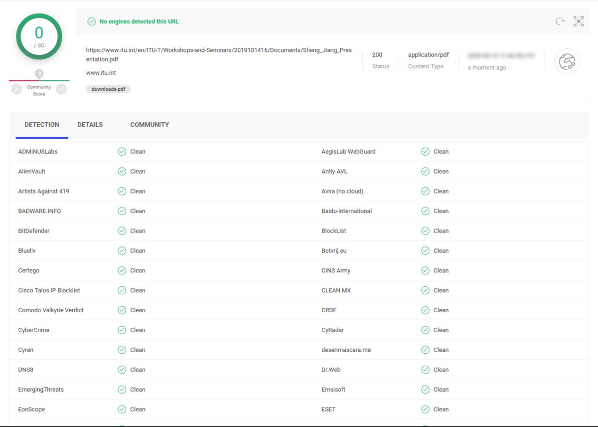 Infinit3Unknown's tweet photo. if you are interested to review this #CoronaNET proposal yourself I provided a link from ITU(Committed to connecting the world) website along with VirusTotal Scanning result!👇
https://t.co/QB3VZm93I2 https://t.co/RMGympUZyc