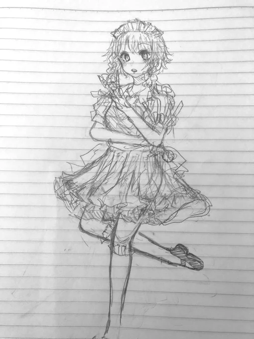 #メイドの日 
メイド長落書き 