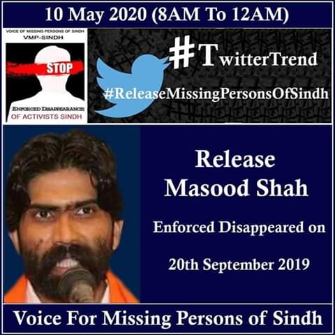 AmeerazadP's tweet photo. #ReleaseMissingPersonsOfSindh 
مسعود شاھ جو ڏوھ ڪراچي ۾ سنڌي ماڻهن لاء آواز بلند ڪرڻ ۽ شهيد ارشاد رانجهاڻي ڪيس جي پوئيواري ڪرڻ آهي , جنهن سبب کيس گرفتار ڪري گم ڪيو ويو آهي https://t.co/xqoAArhdp5