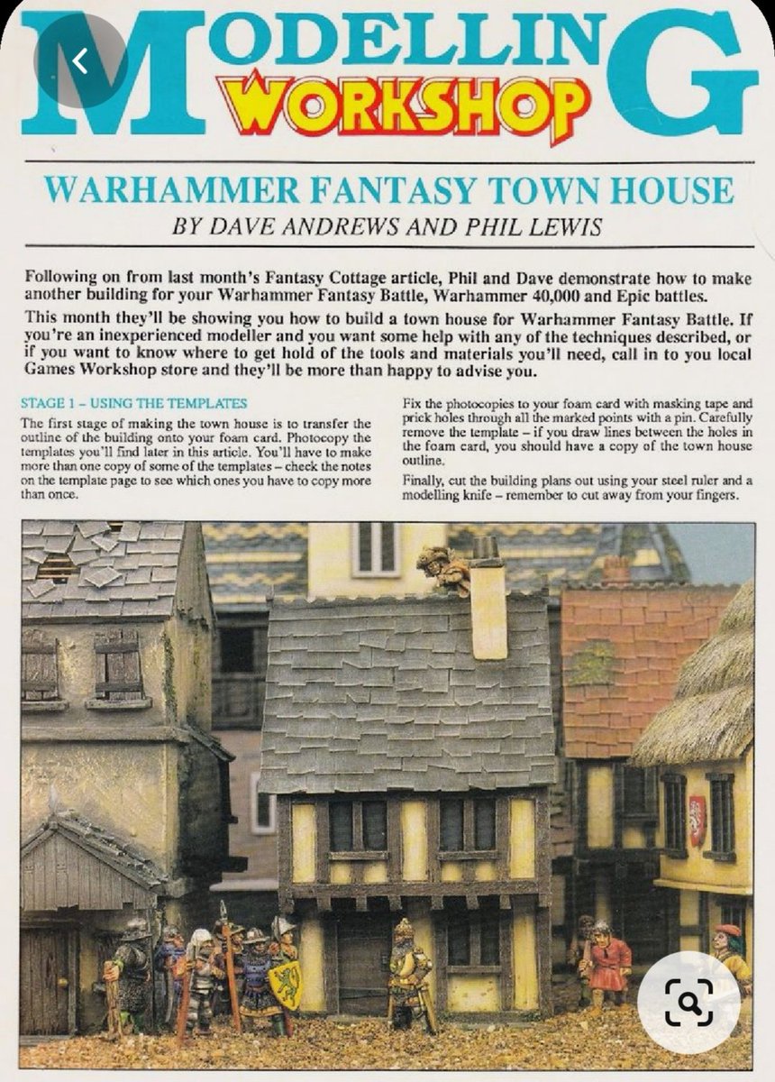 I always liked the houses in the tutorial in White Dwarf back in the day, and these will be very much along those lines. Here's a couple I made a couple of years ago which I sold. As well as the town houses and hut, I'm drawing up the plans for an Inn  #warmongers  #ttrpg