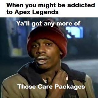 AvgRussGaming1's tweet photo. I may be addicted

#apexlegends #apexlegendsmemes #easports #respawn #gamer  #staysafe #squadlife #newtwitchstreamer #twitchstreamer #twitch #ps4 #apexlegendsps4 #apexaddiction

Follow me on twitch. Link in the bio 👍 https://t.co/aoQLXismnr