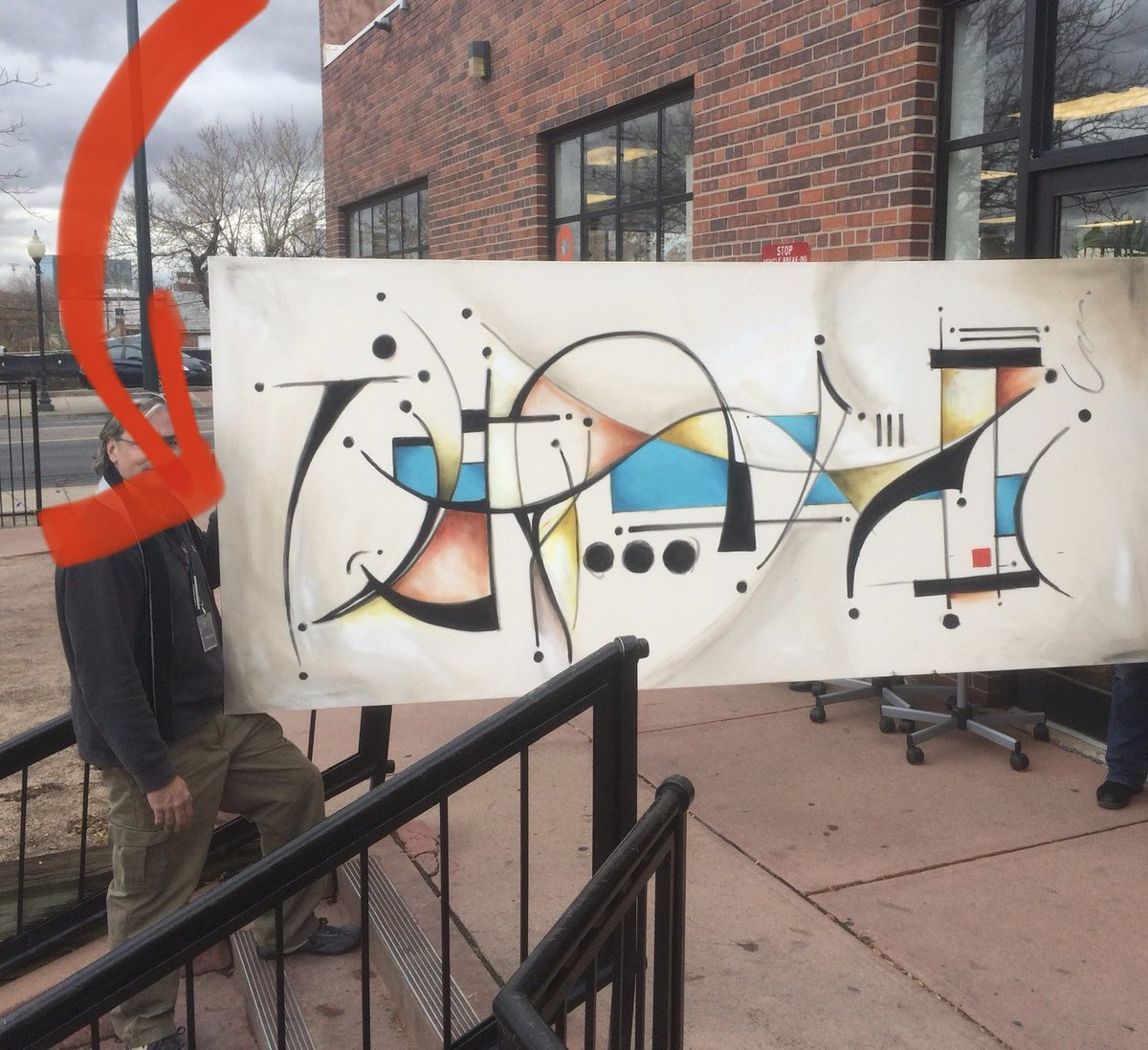 MidModDenver's tweet image. “The Man with a Bow tie”
Oil in canvas. (96”x48),,