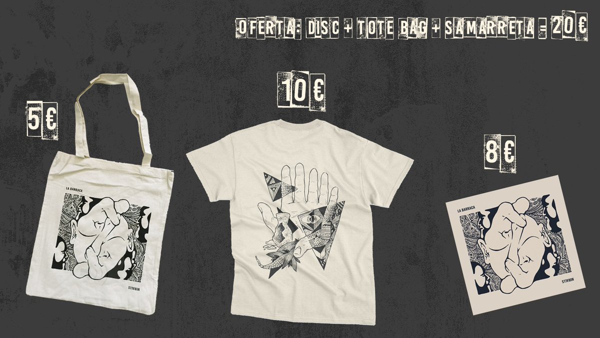 Entre tothom qui faci retweet a l'anterior tweet amb el videoclip sortegem un pack amb tot això de sota 
👇👇👇