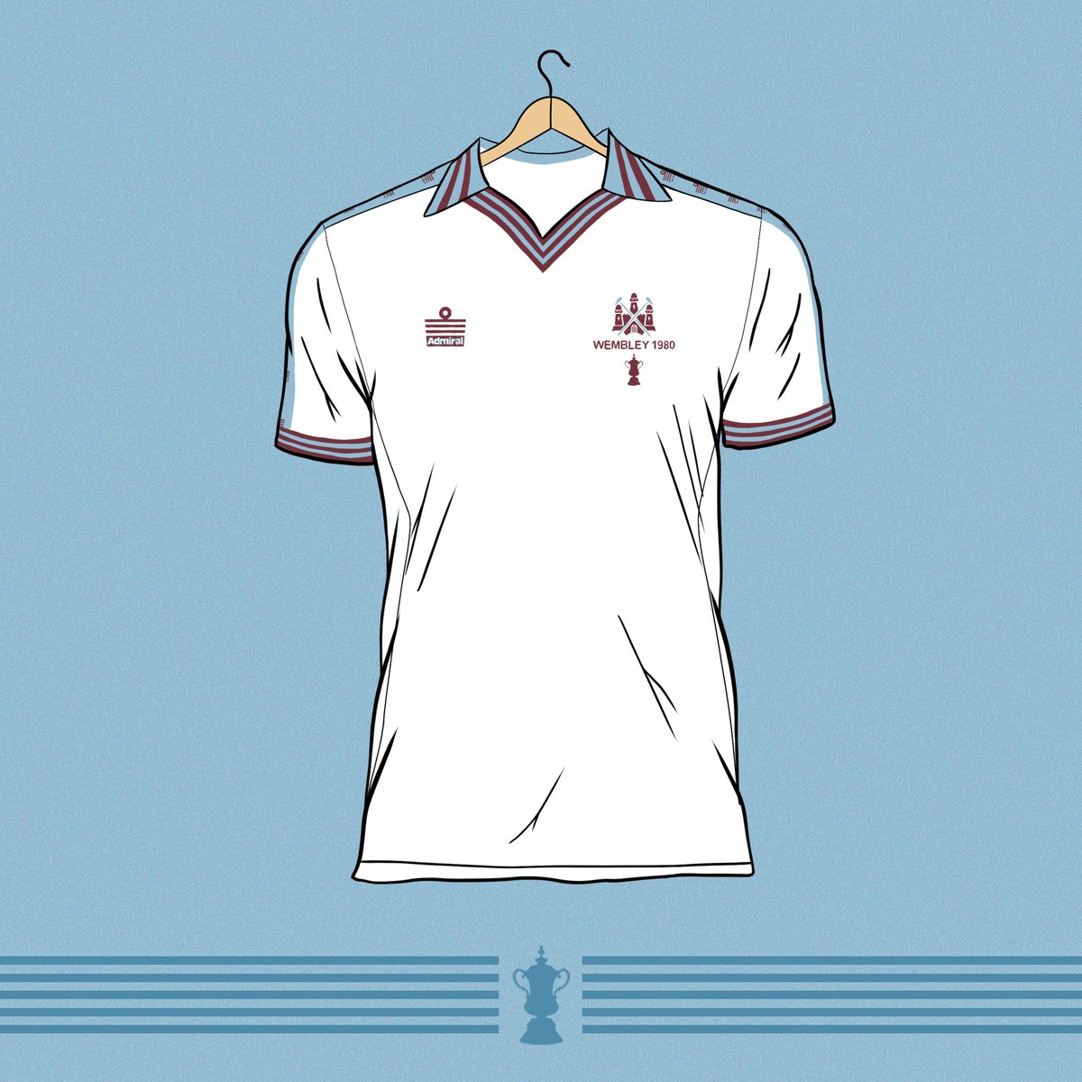 west ham 1980 shirt